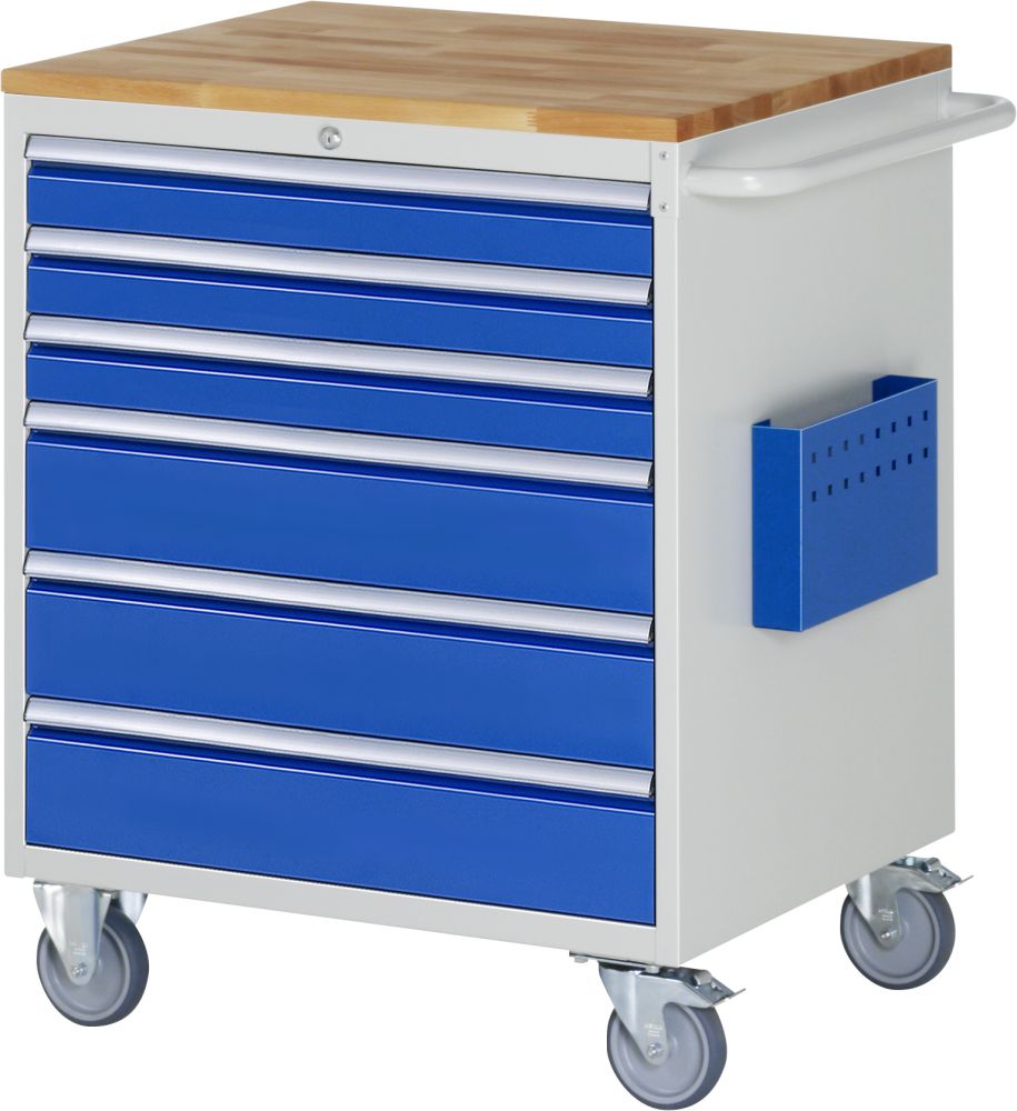 Produktbild RAU Montagewagen XL5.9 B770 x T650 x H975 mm, Gestell RAL7035, Ausstatung RAL5010 bild 1