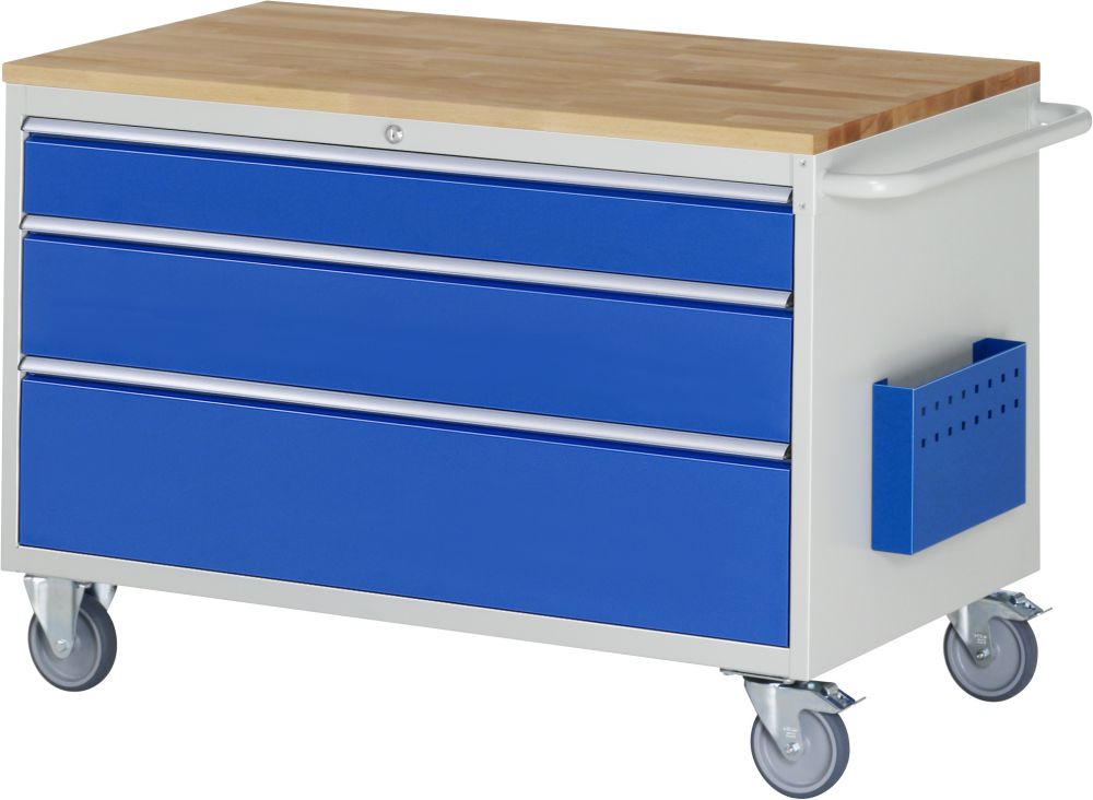 Produktbild RAU Montagewagen 7000 Breite 1145 mm rollbar mit 3 Schubladen