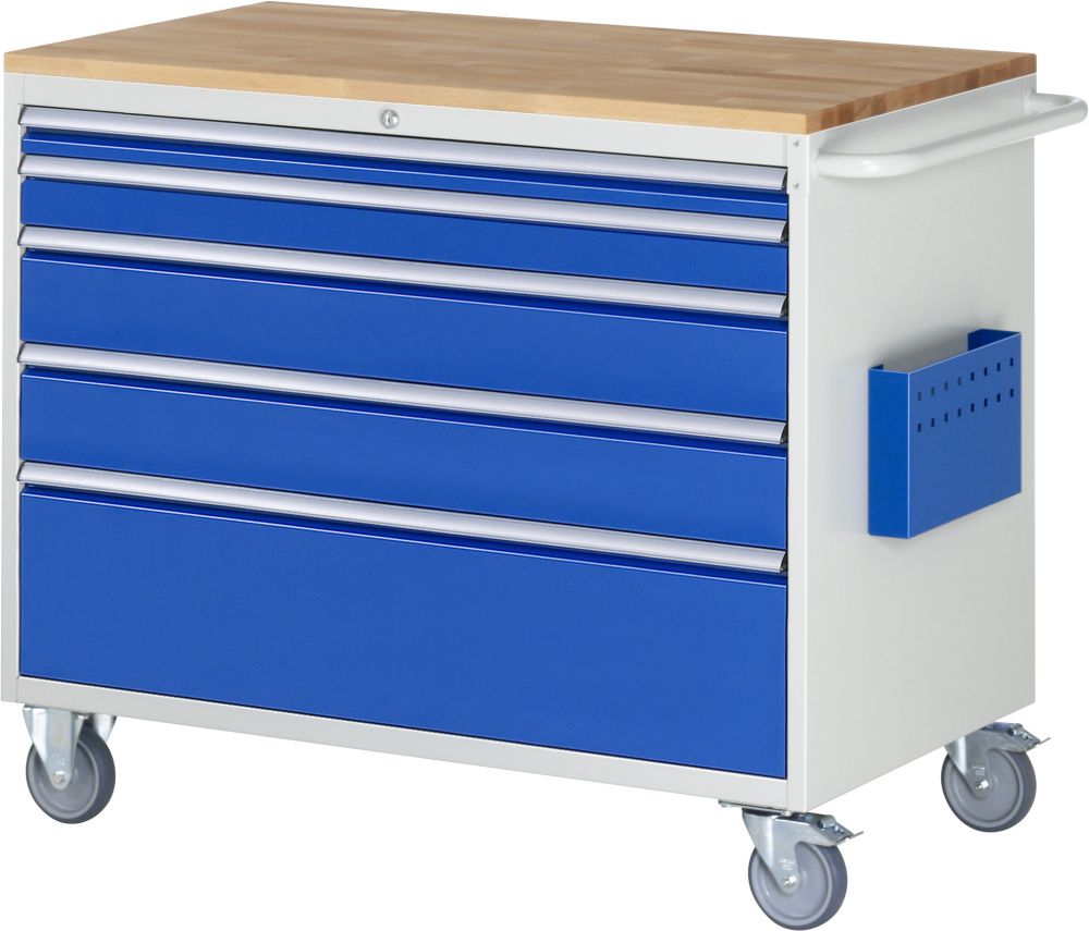Produktbild RAU Montagewagen Tiefe 650 mm Serie 7000 5 Schubladen Größe XXL