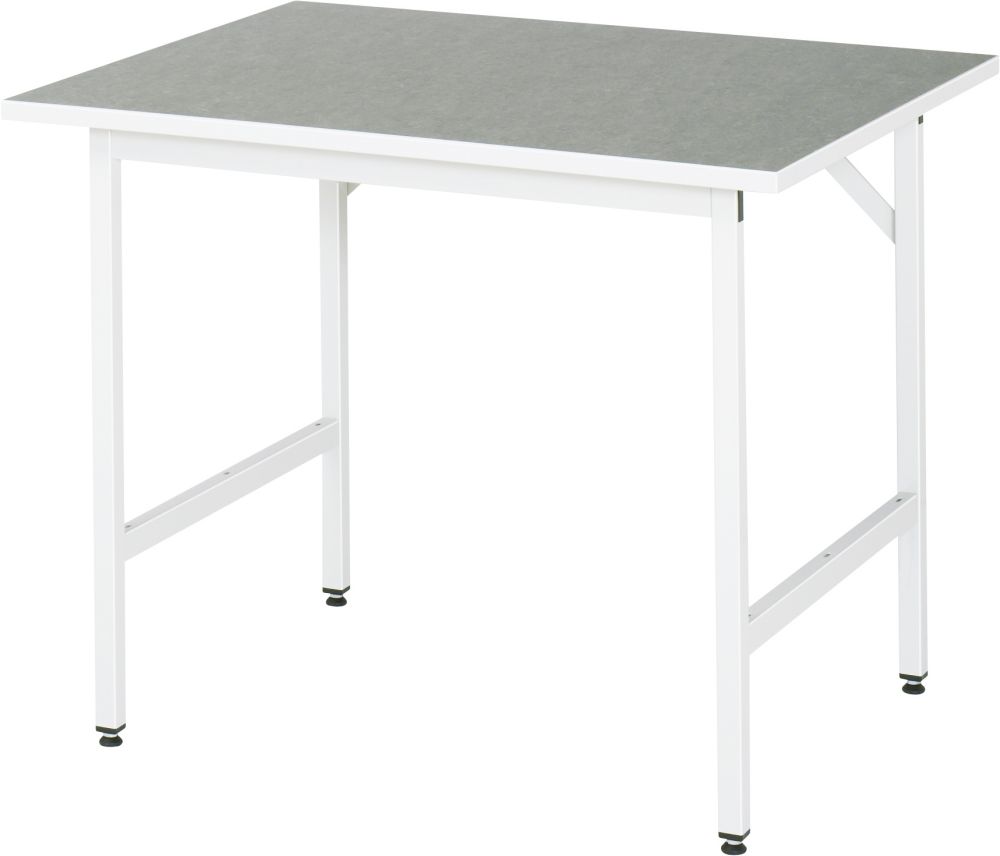 Produktbild RAU Arbeitstisch Serie Jerry Breite 1000 mm x Tiefe 800 mm, Farbe Gestell RAL7035 bild 1