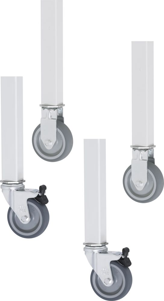 Produktbild RAU Rollensatz Arbeitstisch Serie Jerry 2 Bock und 4 mit Feststeller Breite 80 mm