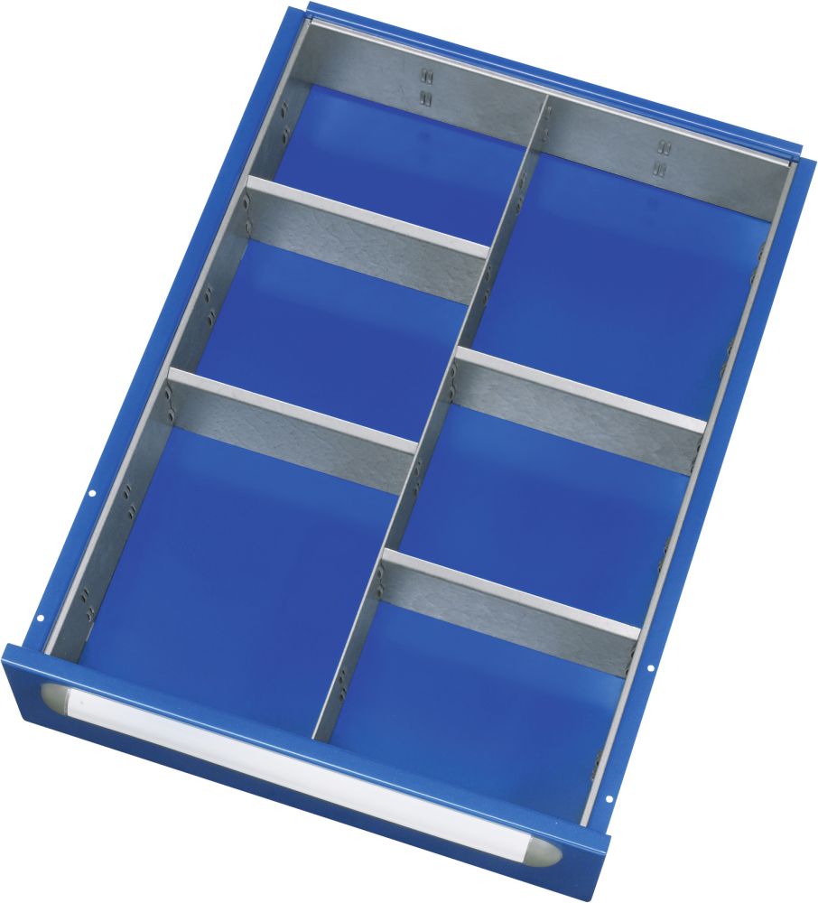 Produktbild Rau Schubladen-Einteilungs-Set Breite 390 mm 1 Trenn- und 4 Steckwände