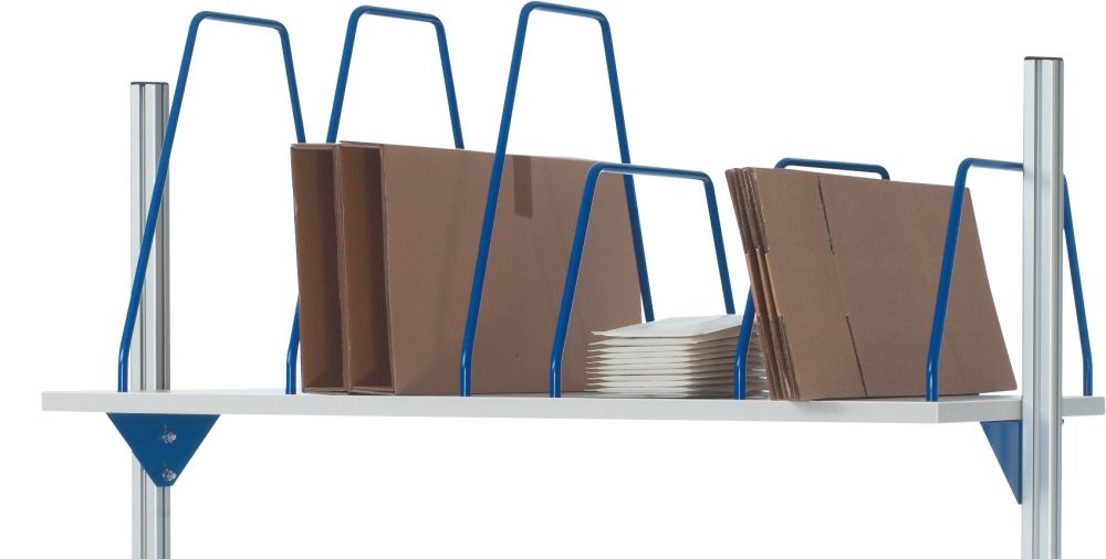 Produktbild RAU Kartonagenmagazin Breite 1250 mm x Tiefe 600 mm Farbe Gestell RAL5010