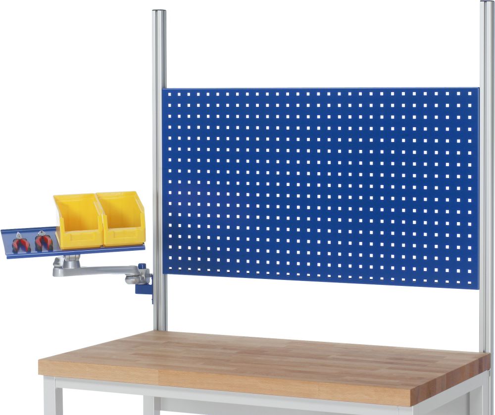 Produktbild RAU Schwenkarm mit Tablar und 3 Gelenken Farbe Gestell RAL5010 bild 2