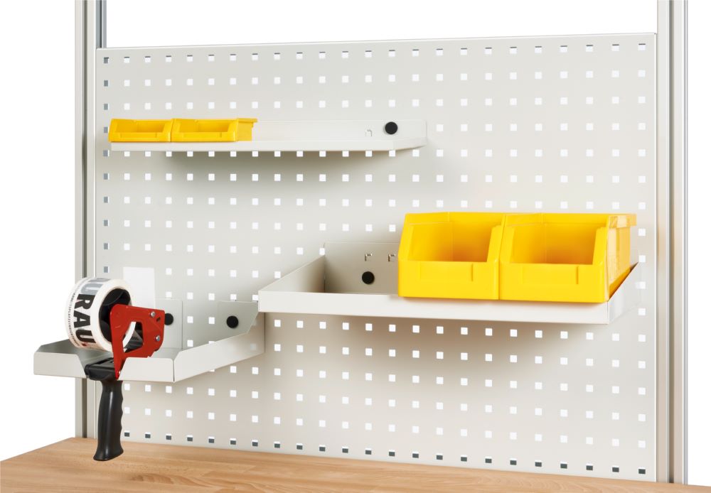 Produktbild Ablage für Lochplatte 450 x 155 x 15 mm RAL7035 bild 3