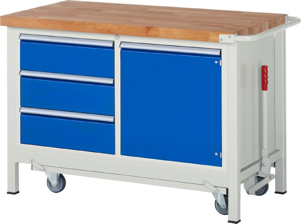 Produktbild Rau Werkbänke Absenkbare Werkbank 8000 Modell 8468 Breite 1250 mm 3 Schublade 1 Flügeltür