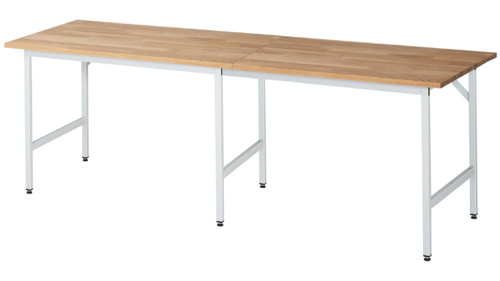 Produktbild Rau Werkbänke Arbeitstisch Jerry 2500 x 800 x 800-850 mm B-Platte 25 mm RAL 7035