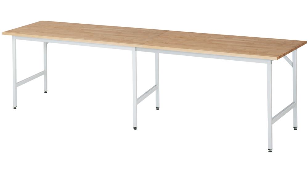 Produktbild Rau Werkbänke Arbeitstisch Jerry 3000 x 800 x 800-850 mm B-Platte 25 mm RAL 7035