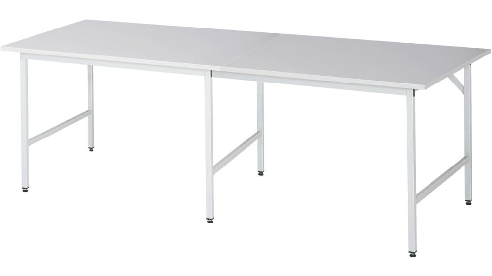 Produktbild Rau Werkbänke Arbeitstisch Jerry 2500 x 1000 x 800-850 mm M-Platte 22 mm RAL 7035