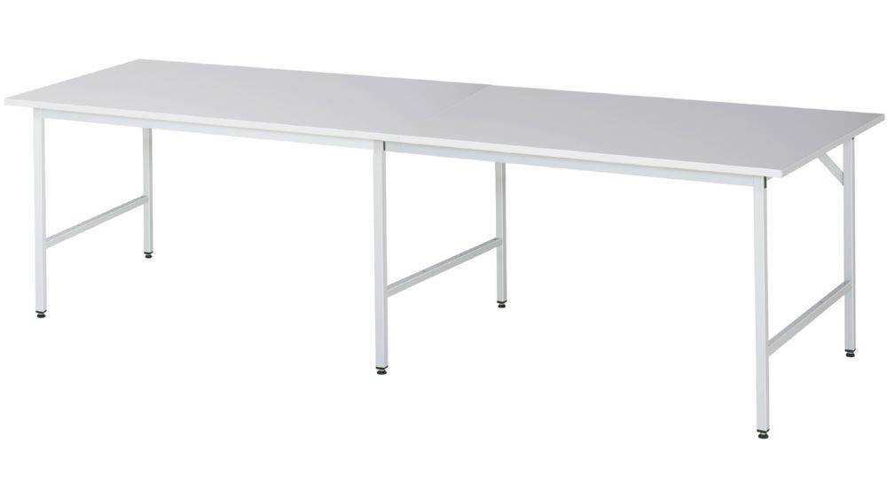 Produktbild Rau Werkbänke Arbeitstisch Jerry 3000 x 1000 x 800-850 mm M-Platte 22 mm RAL 7035