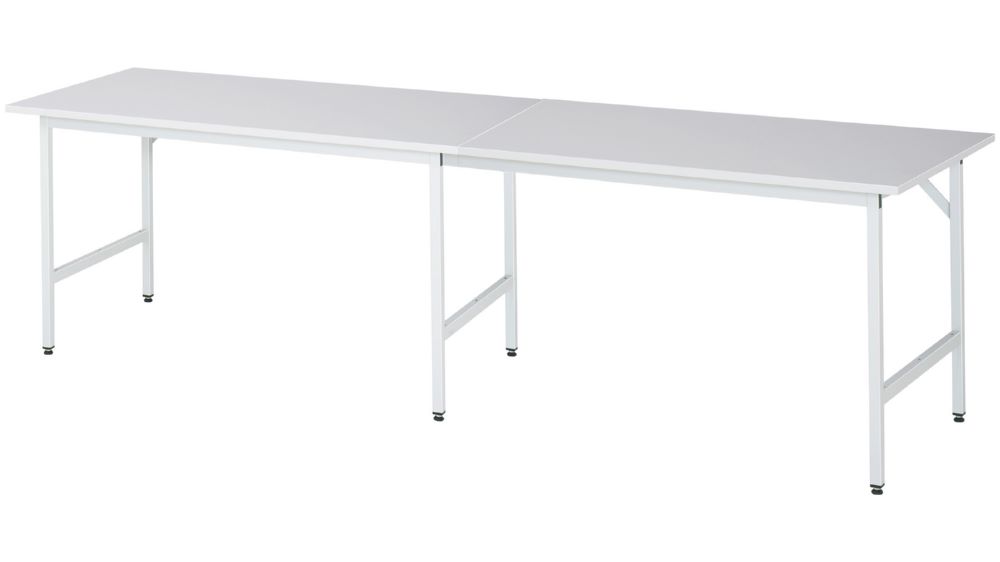 Produktbild Rau Werkbänke Arbeitstisch Jerry 3000 x 800 x 800-850 mm M-Platte 22 mm RAL 7035