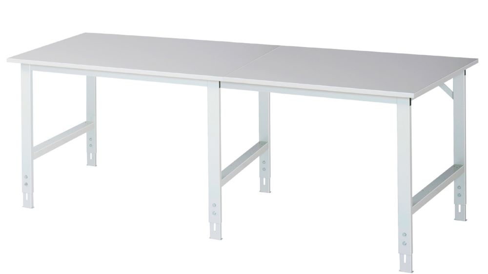 Produktbild Rau Werkbänke Arbeitstisch Tom 2500 x 1000 x 760-1080 mm M-Platte 22 mm RAL 7035