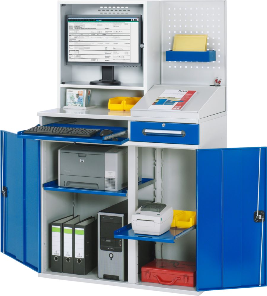 Produktbild Computer-Schrank 99 stationär 1100 x 520 x 1770 mm mit Monitorgehäuse bild 3