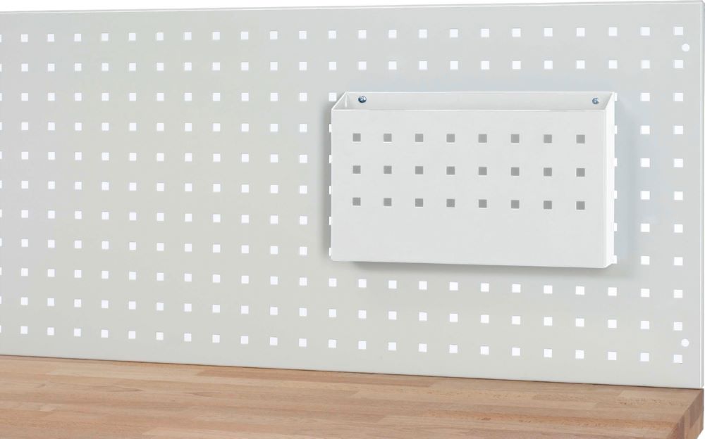Produktbild Rau Werkbänke Dokumententasche für Lochplatte 325 x 65 x 200 mm RAL7035