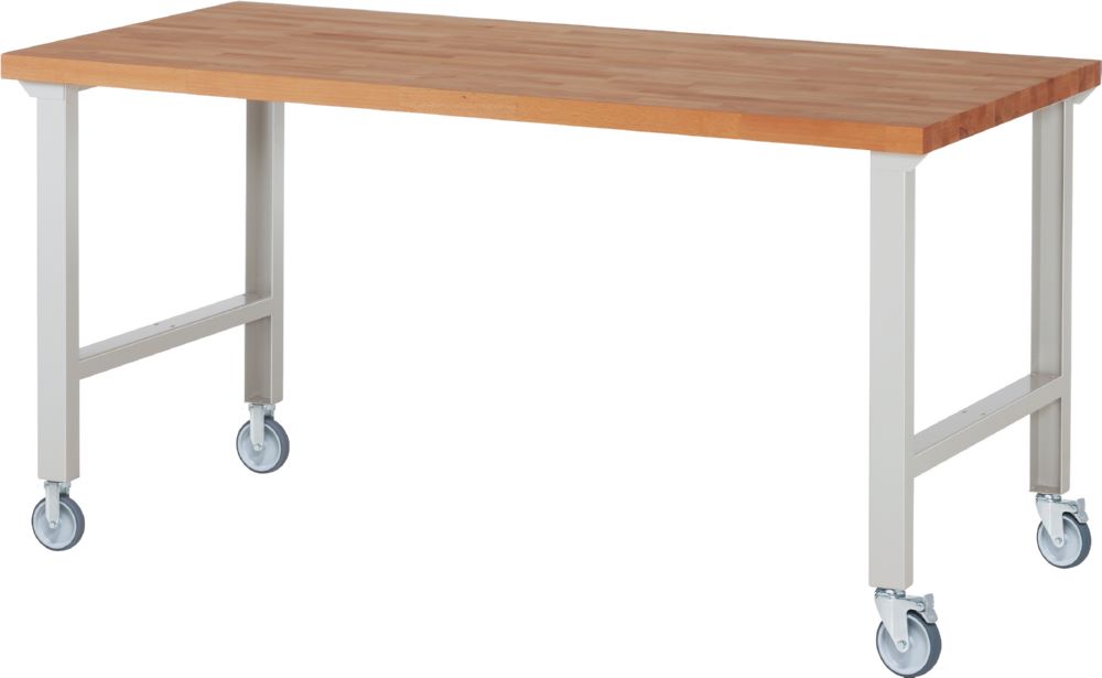 Produktbild Rau Werkbänke Fahrbare Werkbank 7000-1 2000 x 900 x 1000 mm Arbeitsplatte 40 mm RAL 7035