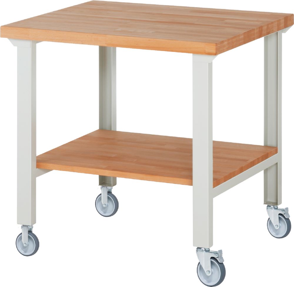 Produktbild Rau Werkbänke Fahrbare Werkbank 7000-7 1000 x 900 x 1000 mm Arbeitsplatte 40 mm RAL 7035