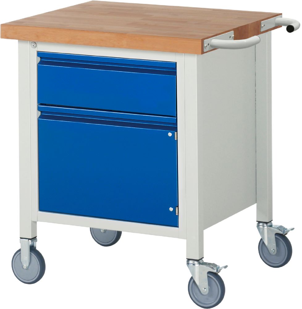 Produktbild Rau Werkbänke Fahrbare Werkbank 8152I6 750 x 700 x 880 mm mit 1 Schublade und 1 Tür