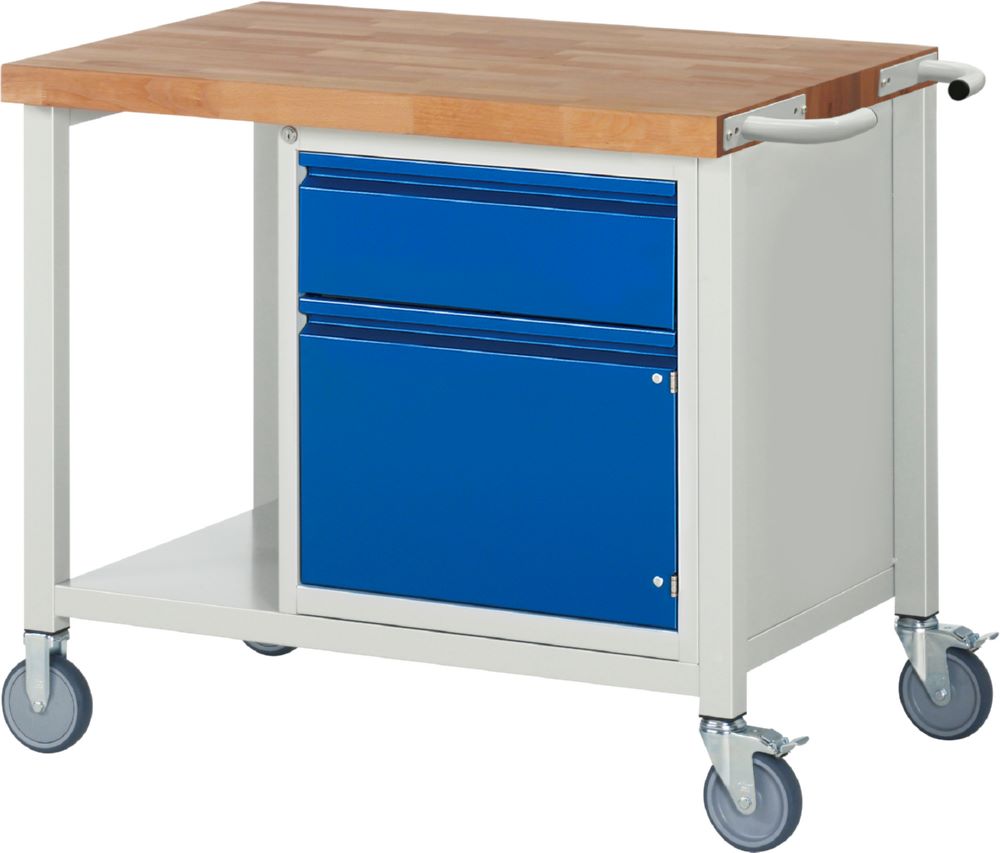 Produktbild Rau Werkbänke Fahrbare Werkbank 8152I6 1000 x 700 x 880 mm mit 1 Schublade und 1 Tür