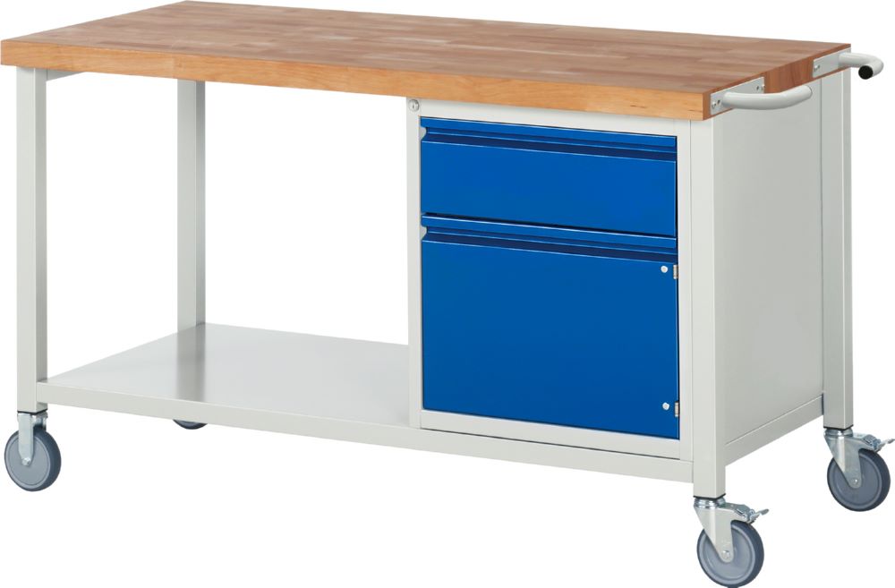 Produktbild Rau Werkbänke Fahrbare Werkbank 8152I6 1500 x 700 x 880 mm mit 1 Schublade und 1 Tür