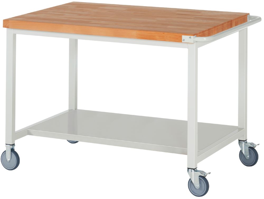 Produktbild RAU Fahrbare Werkbank 8000 - Modell 8000 Arbeitstisch Breite 1250 mm mit Ablageboden