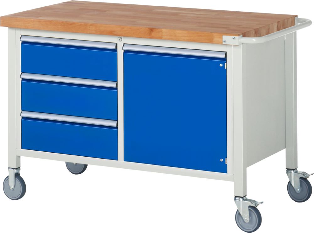Produktbild Rau Werkbänke Fahrbare Werkbank 8000 Maße 1250 x 700 x 880 mm Modell 8468