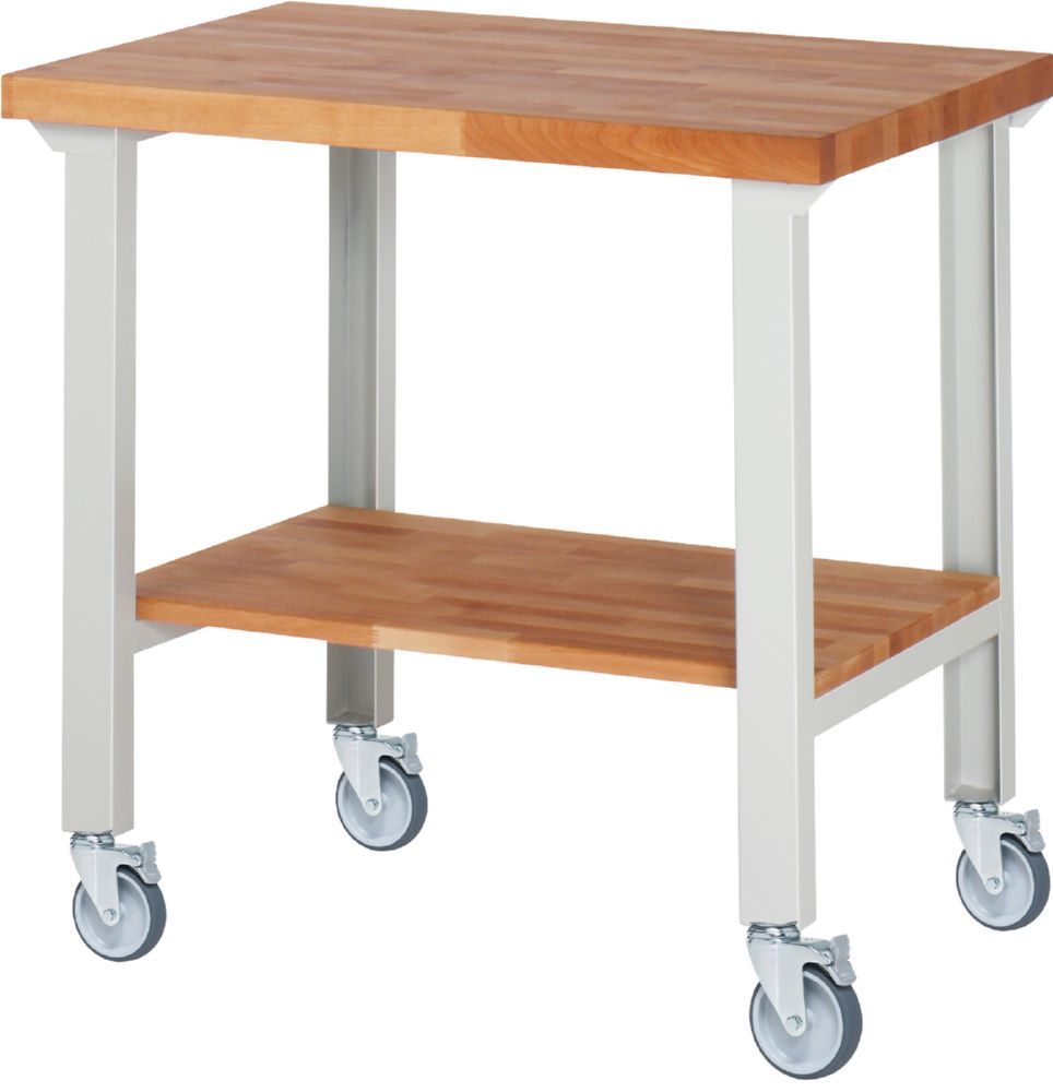Produktbild Rau Werkbänke Fahrbare Werkbank 7000-7 1000 x 700 x 1000 mm RAL 7035 mit 4 Lenkrollen