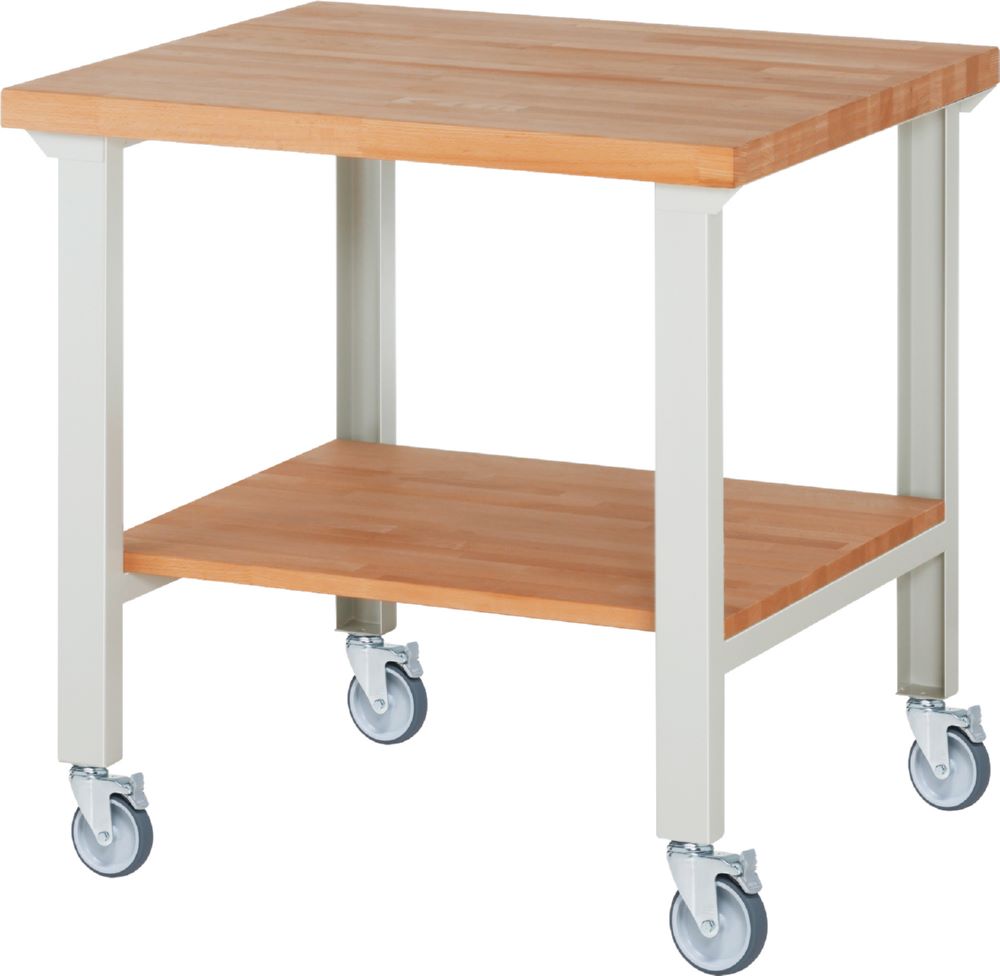 Produktbild Rau Werkbänke Fahrbare Werkbank 7000-7 1000 x 900 x 1000 mm RAL 7035 mit 4 Lenkrollen