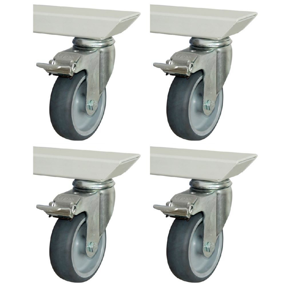 Produktbild Fahrbarer Arbeitstisch adlatus 1500 x 800 x 855-1252 mm Melaminharz 150 kg bild 2