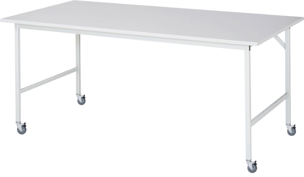 Produktbild Rau Werkbänke Fahrbarer Arbeitstisch Jerry 2000 x 1000 x 900 mm M-Platte 22 mm 4 Lenkrollen