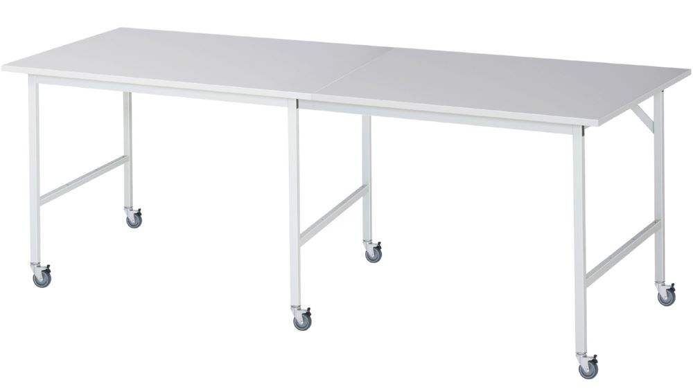 Produktbild Rau Werkbänke Fahrbarer Arbeitstisch Jerry 2500 x 1000 x 900 mm M-Platte 22 mm 6 Lenkrollen
