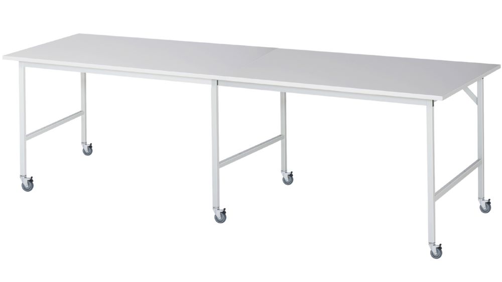 Produktbild Rau Werkbänke Fahrbarer Arbeitstisch Jerry 3000 x 1000 x 900 mm M-Platte 22 mm 6 Lenkrollen