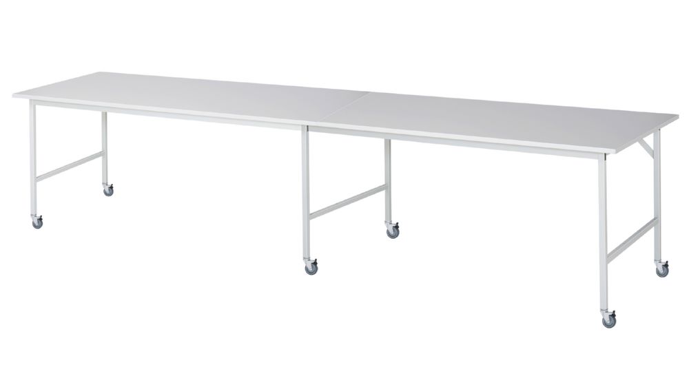 Produktbild Rau Werkbänke Fahrbarer Arbeitstisch Jerry 4000 x 1000 x 900 mm M-Platte 22 mm 6 Lenkrollen