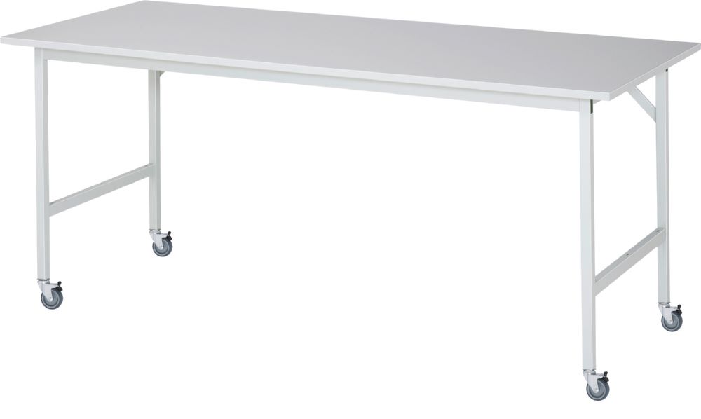 Produktbild Rau Werkbänke Fahrbarer Arbeitstisch Jerry 2000 x 800 x 900 mm M-Platte 22 mm 4 Lenkrollen