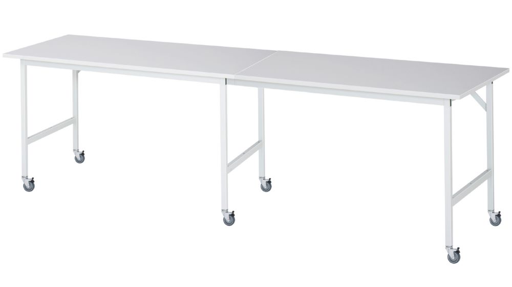 Produktbild Rau Werkbänke Fahrbarer Arbeitstisch Jerry 3000 x 800 x 900 mm M-Platte 22 mm 6 Lenkrollen