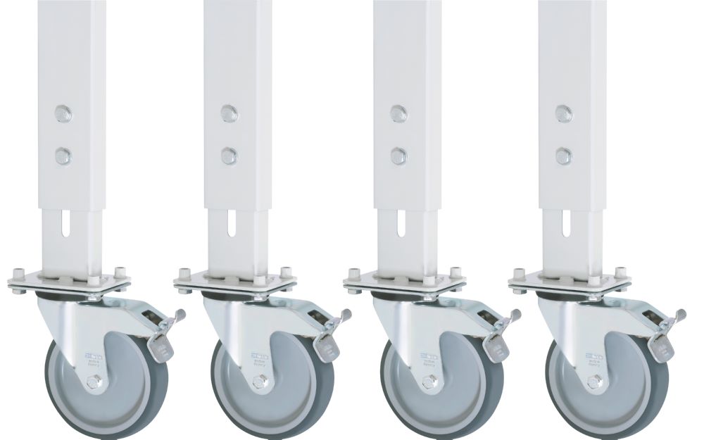 Produktbild Rau Werkbänke Fahrbarer Arbeitstisch Tom 1500 x 800 x 910-1230 mm Melamin Platte 22 mm bild 2