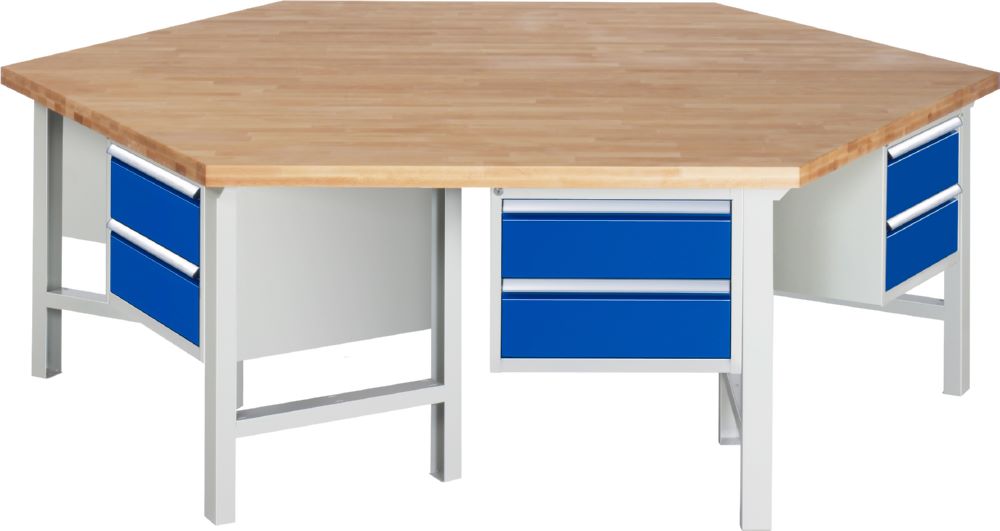 Produktbild Rau Werkbänke Gruppenwerkbank 4000 Maße 2700 x 2340 x 840 mm Modell 425