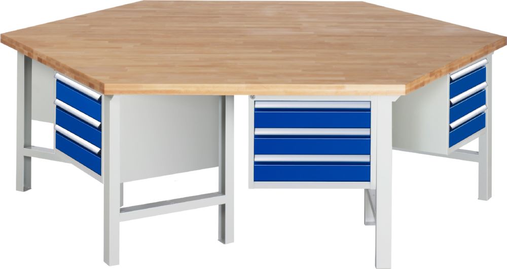 Produktbild Rau Werkbänke Gruppenwerkbank 4000 Modell 427 verstellbar 800 bis 1150 mm Höhe