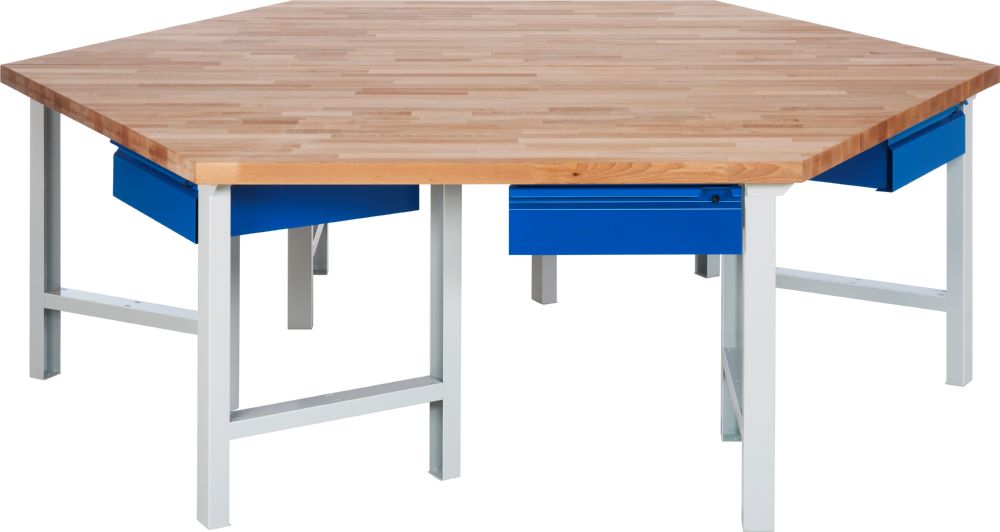Produktbild Rau Werkbänke Gruppenwerkbank 401I 2700 x 2340 x 840 mm 6x1 Schublade