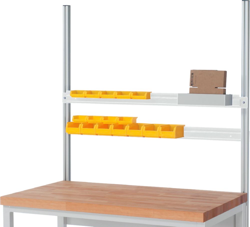 Produktbild Halteschiene Serie E 1500 x 25 x 80 mm RAL7035 bild 2