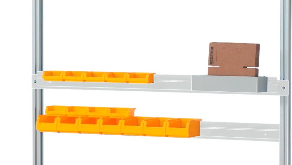 Produktbild Rau Werkbänke Halteschiene Serie E 1800 x 25 x 80 mm RAL7035