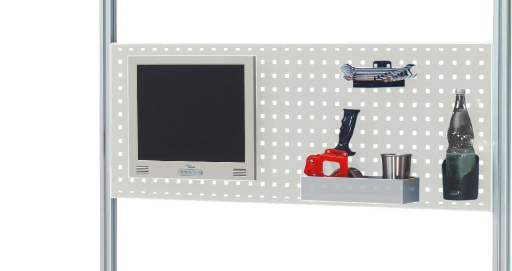 Produktbild Rau Werkbänke Lochplatte Serie E 1200 x 40 x 450 mm RAL 7035