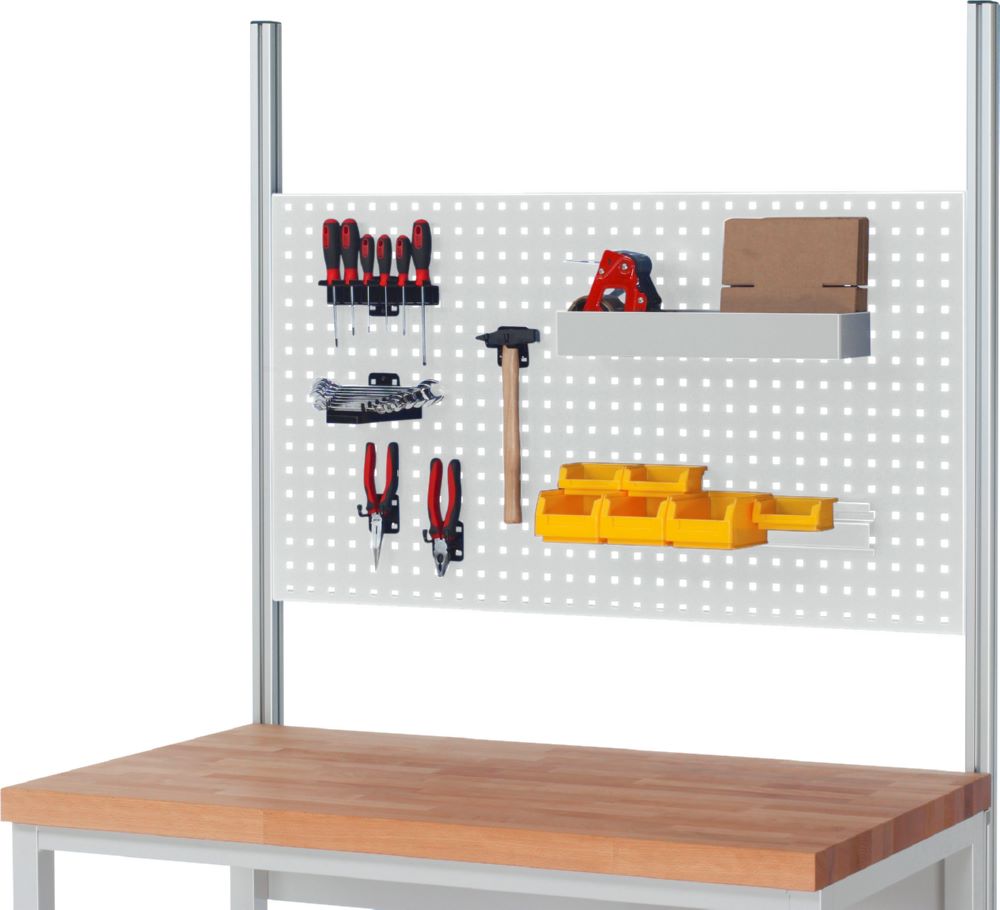 Produktbild Lochplatte Serie E 1200 x 40 x 650 mm RAL 7035 bild 2