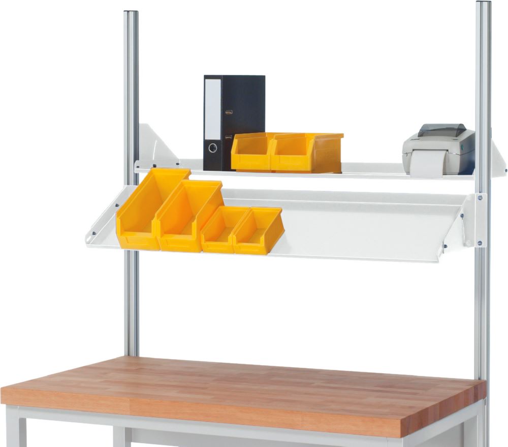 Produktbild Metallablage neigbar E 1800 x 300 x 160 mm RAL7035 bild 2