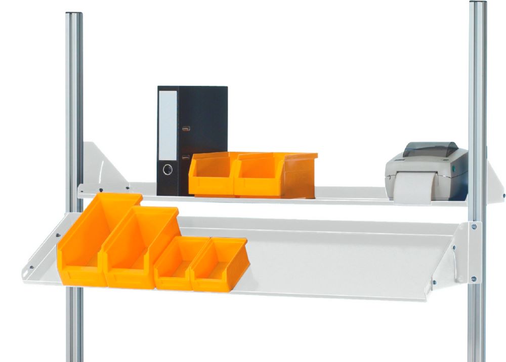 Produktbild Rau Werkbänke Metallablage neigbar EE 750 x 300 x 160 mm RAL7035