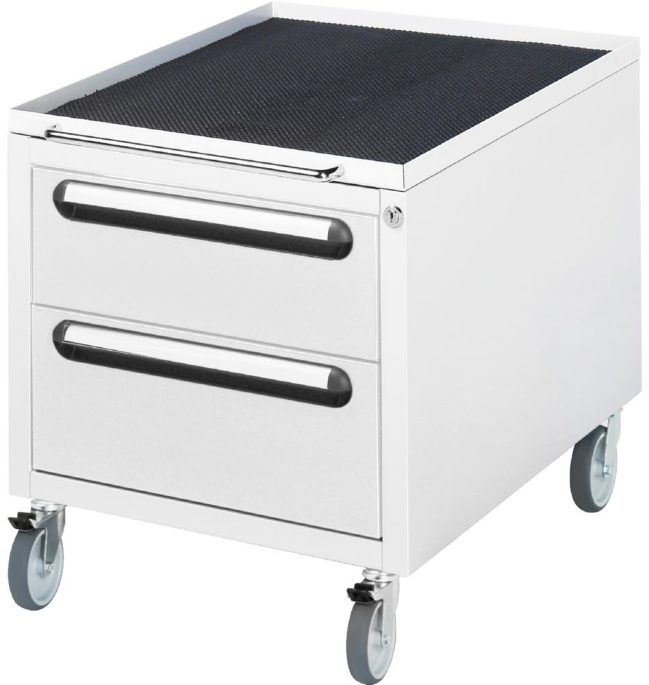 Produktbild Rau Werkbänke Roll-Container mit 2 Schubladen 480 x 600 x 540 mm RAL7035/RAL7035
