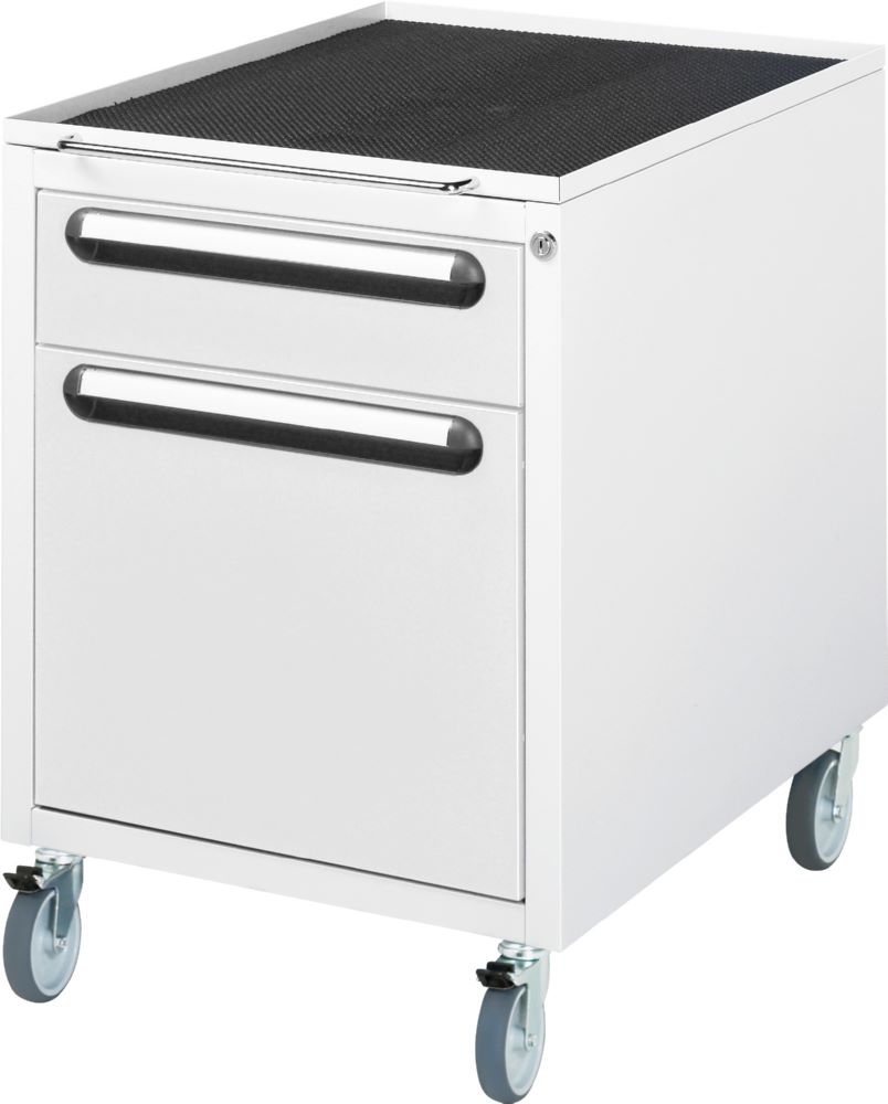 Produktbild Rau Werkbänke Roll-Container mit 2 Schubladen 480 x 600 x 690 mm RAL7035/RAL7035