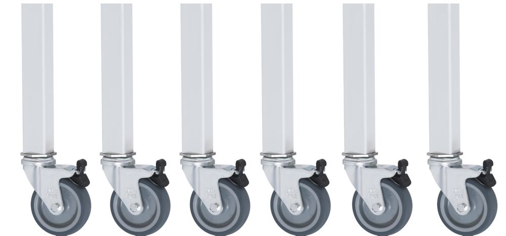 Produktbild Rau Werkbänke Rollensatz für Arbeitstisch Jerry 6 Lenkrollen mit Feststeller