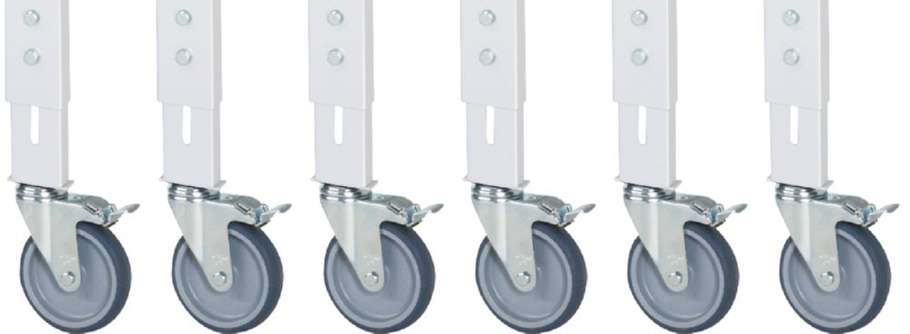 Produktbild Rau Werkbänke Rollensatz für Arbeitstisch Tom 6 Lenkrollen mit Feststeller