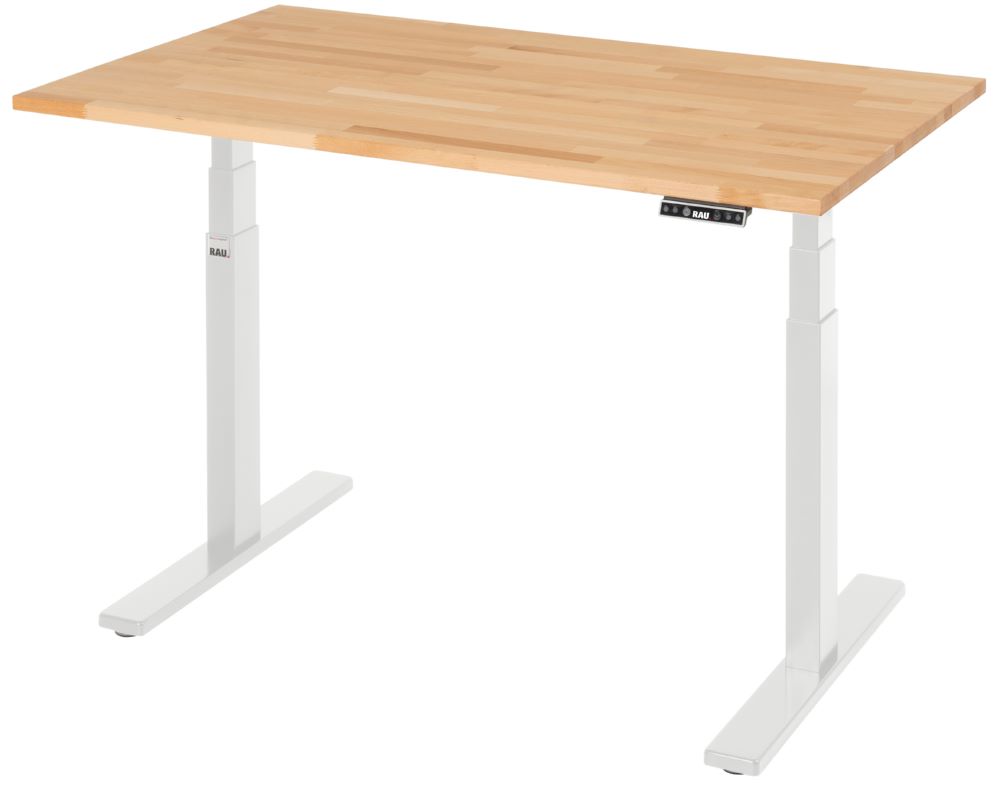 Produktbild Rau Werkbänke Schreibtisch adlatus 100 1250 x 800 x 650-1300 mm B-Platte 25 mm RAL 7035