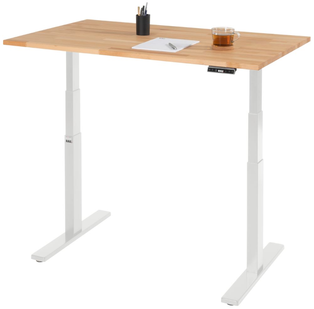 Produktbild Schreibtisch adlatus 100 1250 x 800 x 650-1300 mm B-Platte 25 mm RAL 7035 bild 4